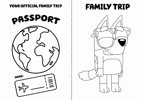 Bluey Passport Sheet 1